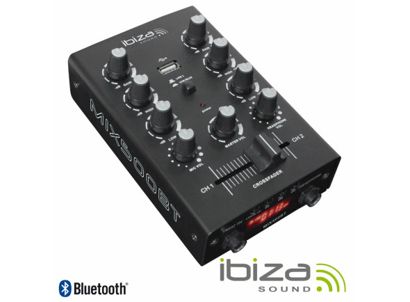Ibiza  Mesa de Mistura 2 Canais REC Bluetooth MIX500BT